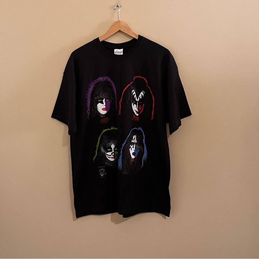 KISS Catalog Ltd 1996 Army Depot Band Faces Vintage Double Graphic T-shirt XL